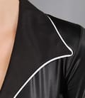 Camasa din jerse elastic satinat si bumbac cu guler ascutit