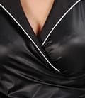 Camasa din jerse elastic satinat si bumbac cu guler ascutit