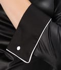 Camasa din jerse elastic satinat si bumbac cu guler ascutit