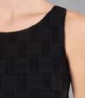 Rochie din jerse gros negru cordon din catifea