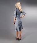 Rochie imprimeu leopard decupata pe decolteu