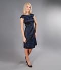 Rochie din brocart satinat cu curea