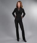 Pantaloni cu buzunare din tesatura elastica gri