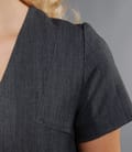 Rochie cu cordon din tesatura elastica gri