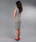 Rochie eleganta din tesatura elastica alb-negru