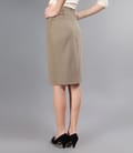 Fusta bej din lana virgina elastica