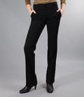 Pantaloni office negri cu buzunare
