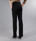 Pantaloni office negri cu buzunare