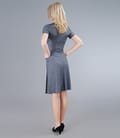 Rochie jerse albastru cu catarama