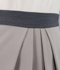 Rochie cu pliuri din stofa elastica bej-gri