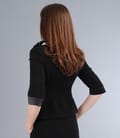 Sacou elegant cu garnitura saten