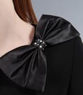 Sacou elegant cu garnitura saten