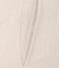 Pantaloni din in bej cu tighele contrast