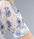 Bluza din voal imprimat cu funda