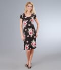 Rochie din jerse cu imprimeu floral