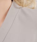 Sacou elegant cu funda din stofa elastica gri