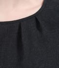 Rochie gri cu aripioare si falduri la decolteu