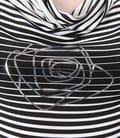 Tricou jerse imprimat cu falduri