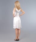 Rochie din voal fin de matase cu funda