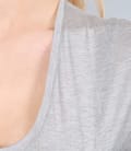 Tricou din jerse elastic gri cu corsaj