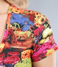 Rochie din jerse cu imprimeu grafic