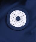 Camasa din bumbac elastic albastru cu floare si butoni