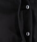 Camasa din bumbac elastic negru cu floare si butoni