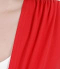 Bluza din jerse rosu legata cu cordon