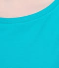Tricou din jerse uni cu umeri cazuti
