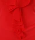 Tricou din jerse elastic cu jabou si aripioare de voal