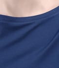 Tricou din jerse uni cu umeri cazuti