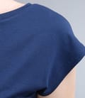 Tricou din jerse uni cu umeri cazuti