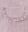 Sacou din bumbac elastic roz cu funda