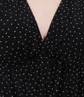 Tricou din jerse imprimat cu decolteu in V