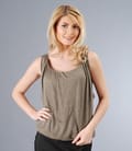 Tricou bluzat din jerse de in