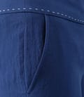 Pantaloni din viscoza creponata albastra cu buzunare