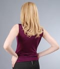 Tricou jerse imprimat cu falduri