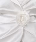 Sacou elegant alb-ecru cu trandafir