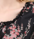 Rochie din viscoza imprimata cu volane