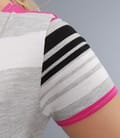 Rochie din jerse imprimat cu dungi