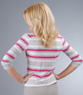 Bluza din jerse imprimat legata cu cordon