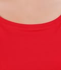 Tricou din jerse uni cu umeri cazuti