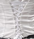 Corset din saten elastic alb