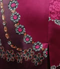 Rochie din saten elastic imprimat cu fenta