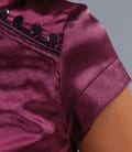 Rochie din saten elastic imprimat cu fenta