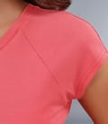Tricou din jerse uni cu maneci raglan