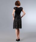 Rochie din voal imprimat cu funda