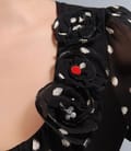 Rochie din voal imprimat cu funda
