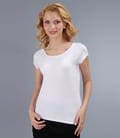 Tricou din jerse uni cu maneci raglan