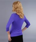Bluza din jerse mov legata cu cordon